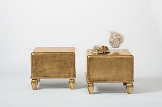 Contemporary Ottoman Coffee Table – Small by Tara Shaw shown as pair