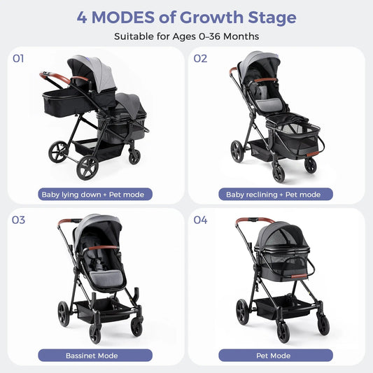 Momfann Wagon Stroller for Baby and Pet
