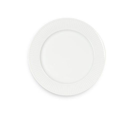White ceramic plate on a white background