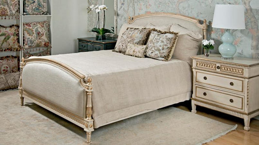 Roosevelt French Country Bed – Upholstered Wood Bed | Maison de Kristine