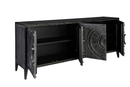 Deroche Charcoal Medallions Sideboard by Furniture Classics