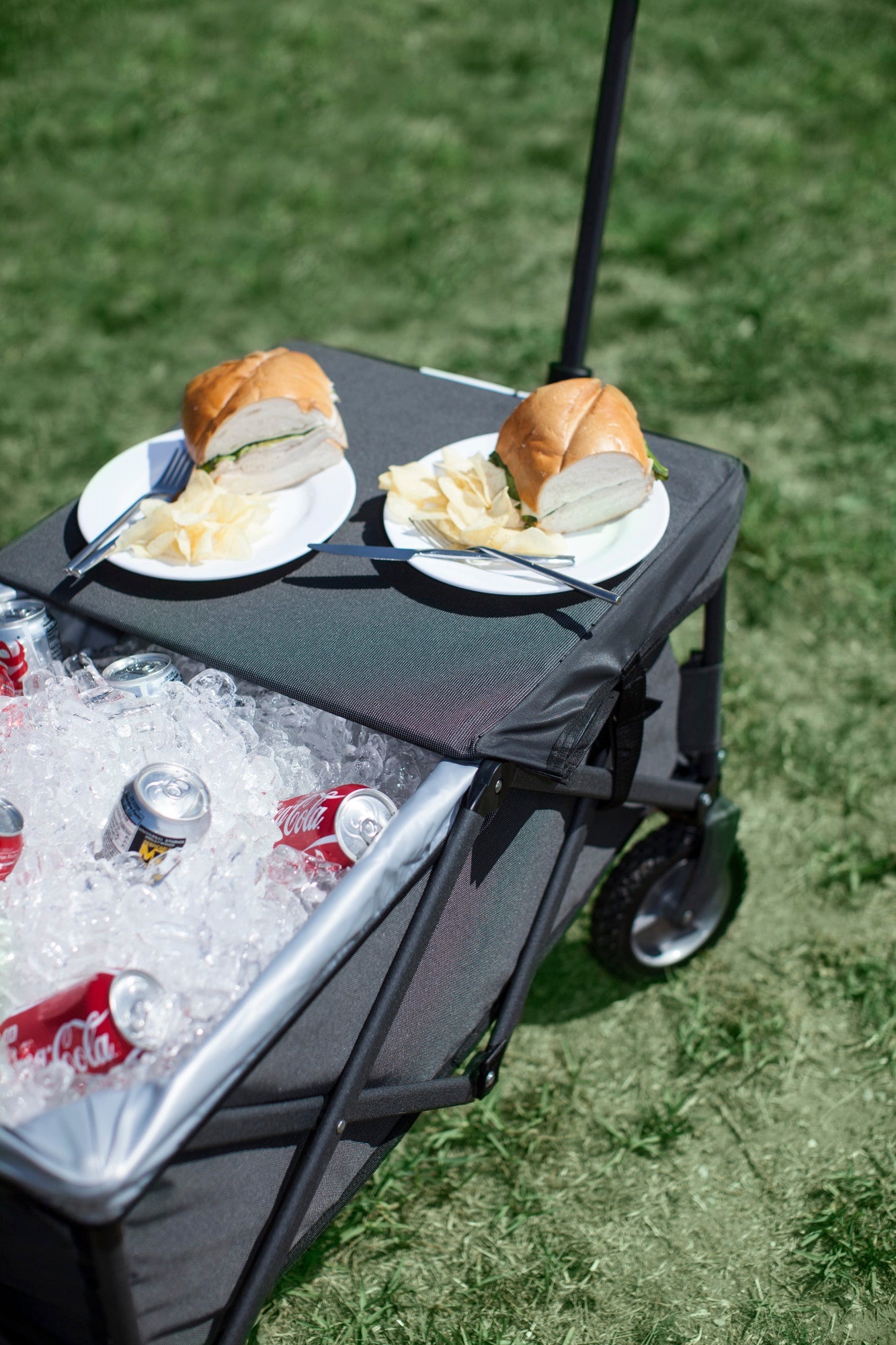 Adventure Wagon Elite Portable Utility Wagon with Table & Liner for Picnics, Baseball