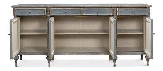 Blue Sideboard with Ball Feet
