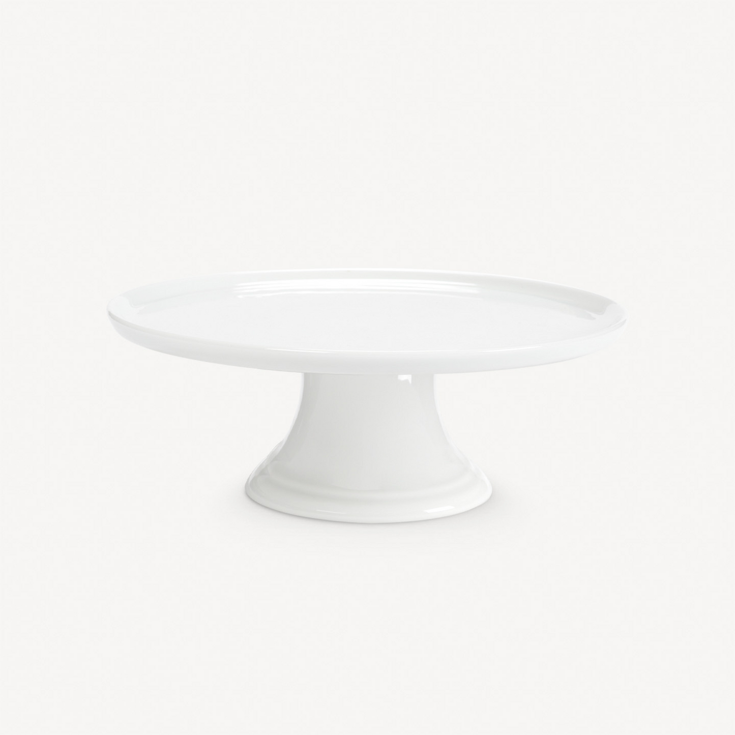 White cake stand on a white background