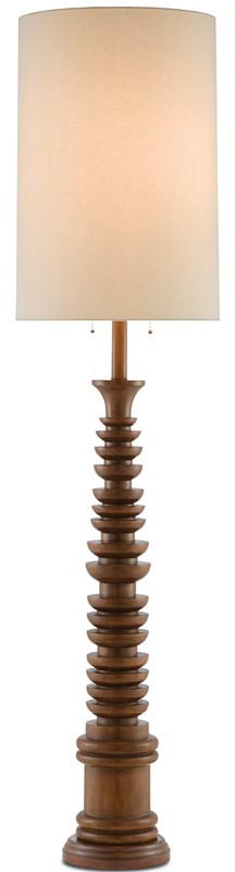 Malayan Natural Floor Lamp by Currey and Company