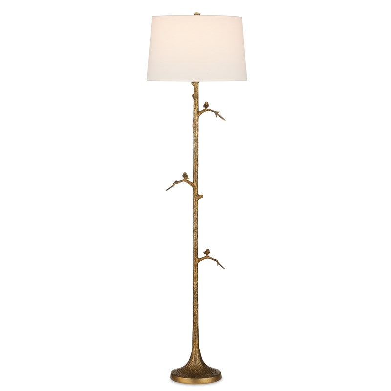 Piaf Brass Floor Lamp by Currey and Company