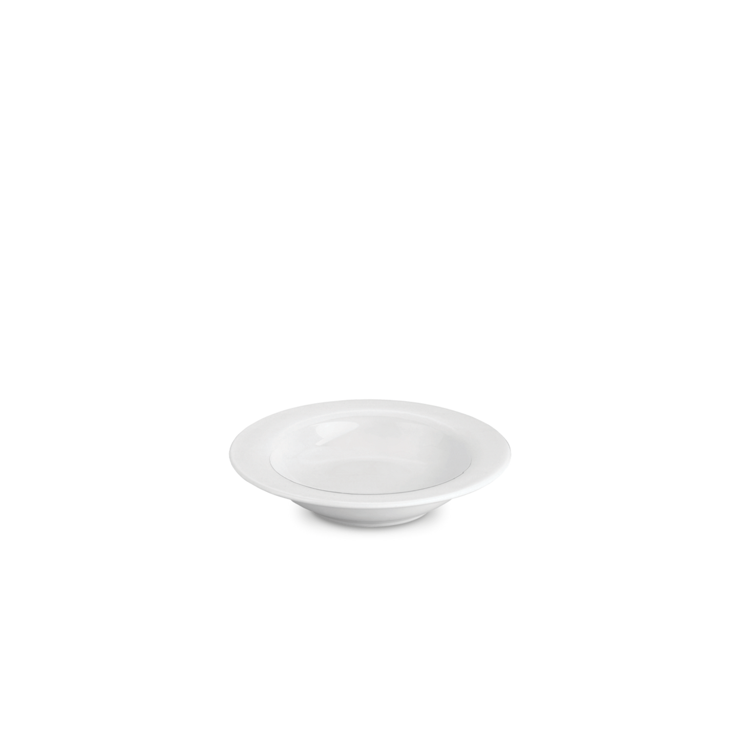 White ceramic bowl on a white background