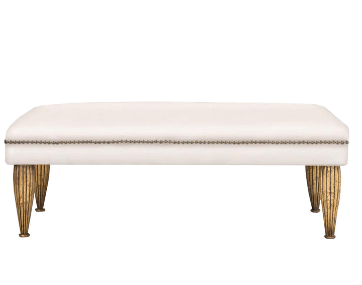 Contemporary Bench with Gilded Legs by Tara Shaw