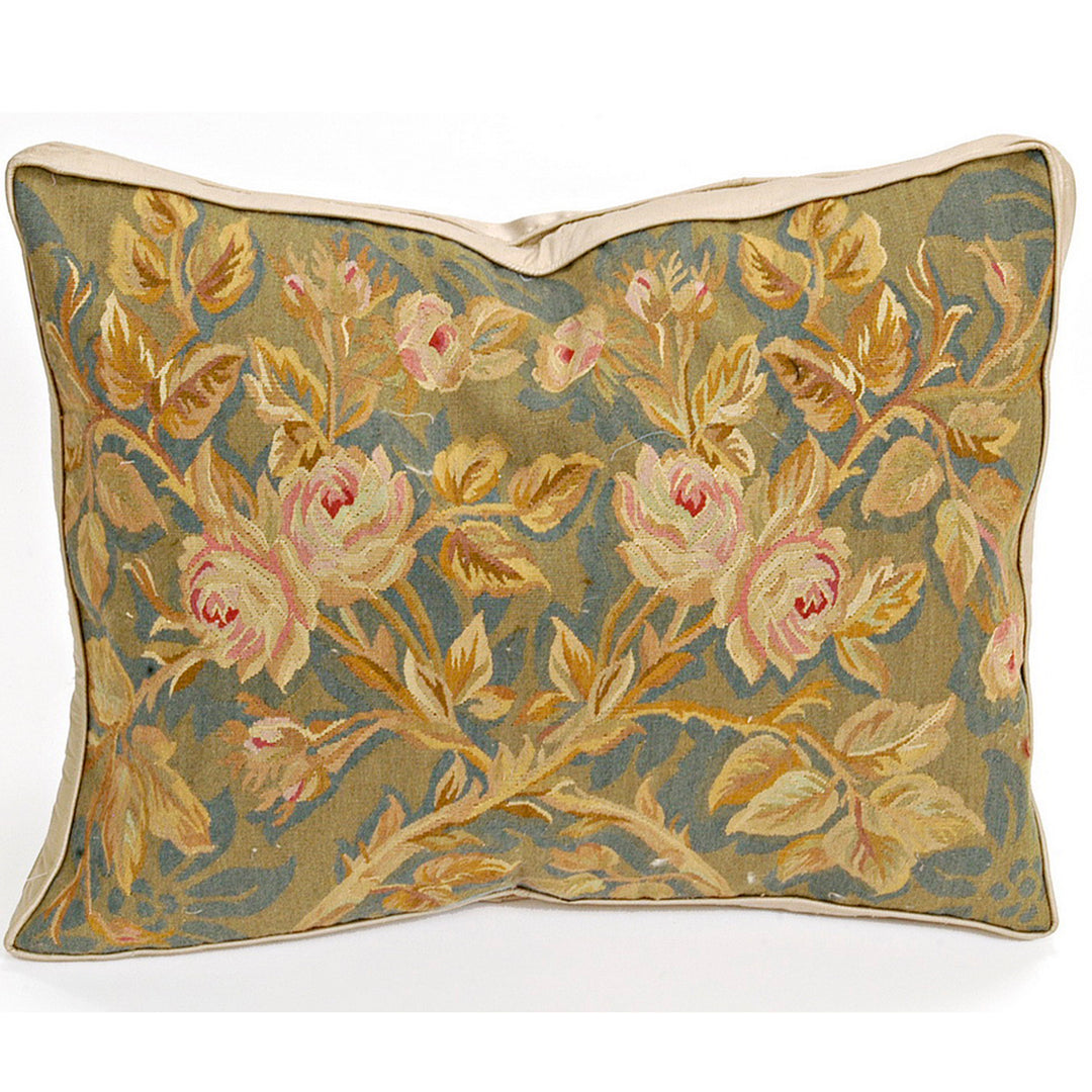 Blue & Gold Vines Cushion for Alina Single Bench