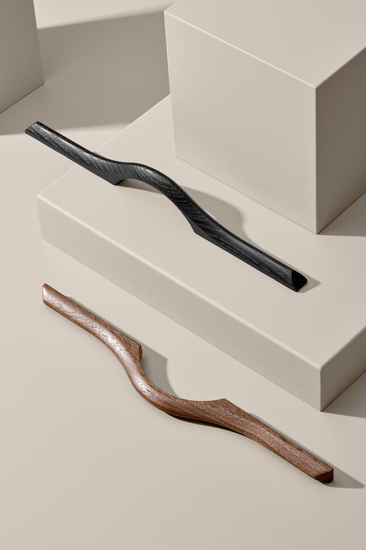 Black Stained Wood "Eros" Drawer Pulls