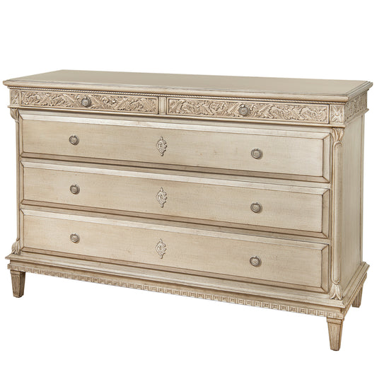 Constance Chest – 5 Drawer in French Country Beige | Free Ship