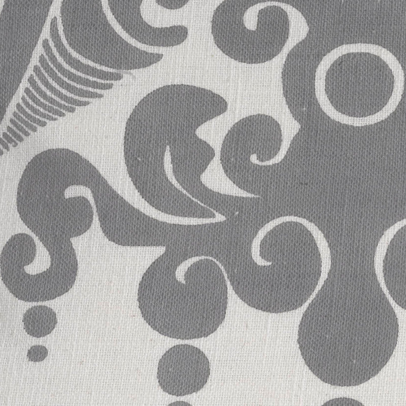 Enchantique Dark Grey Ivory Oversized Stonewashed Cotton Throw 50" x 70"