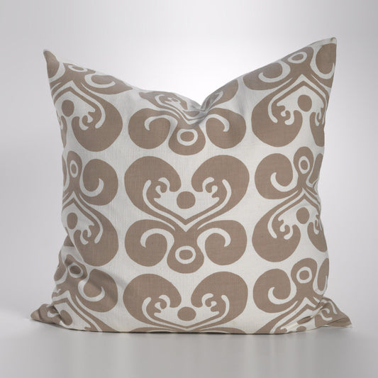 Enchantique Ivory and Sable Stonewashed Cotton Euro Sham 26"Sq