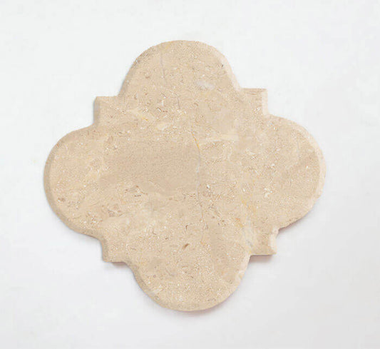 Marble 5"x5" Motif Coasters Semi-polished set of 4