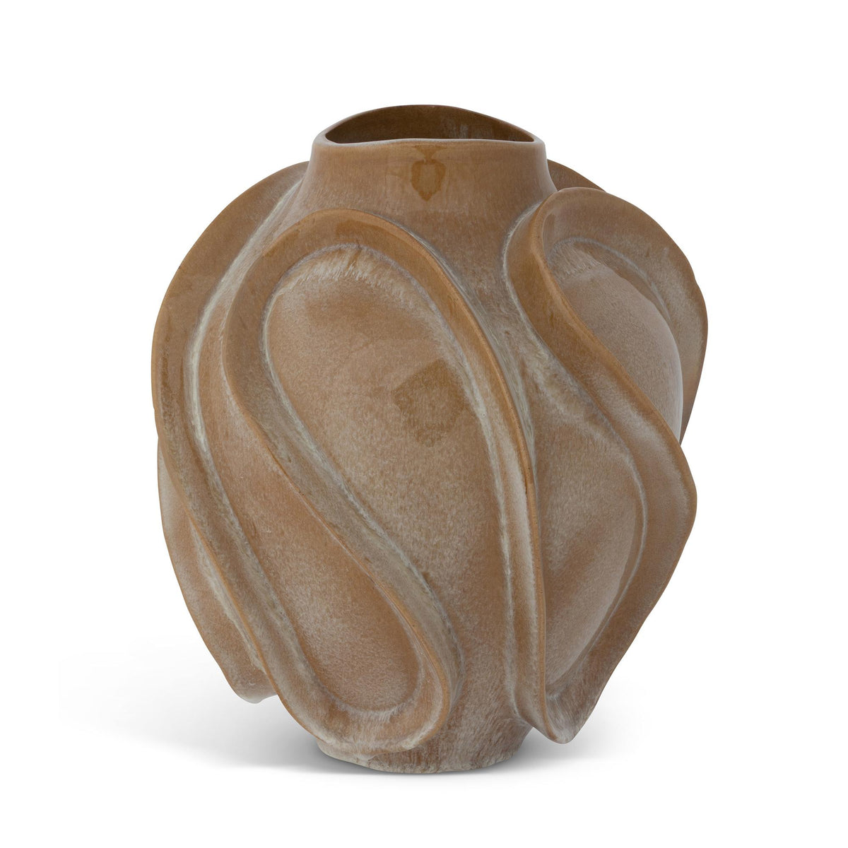 Wave Vase, Large, Latte