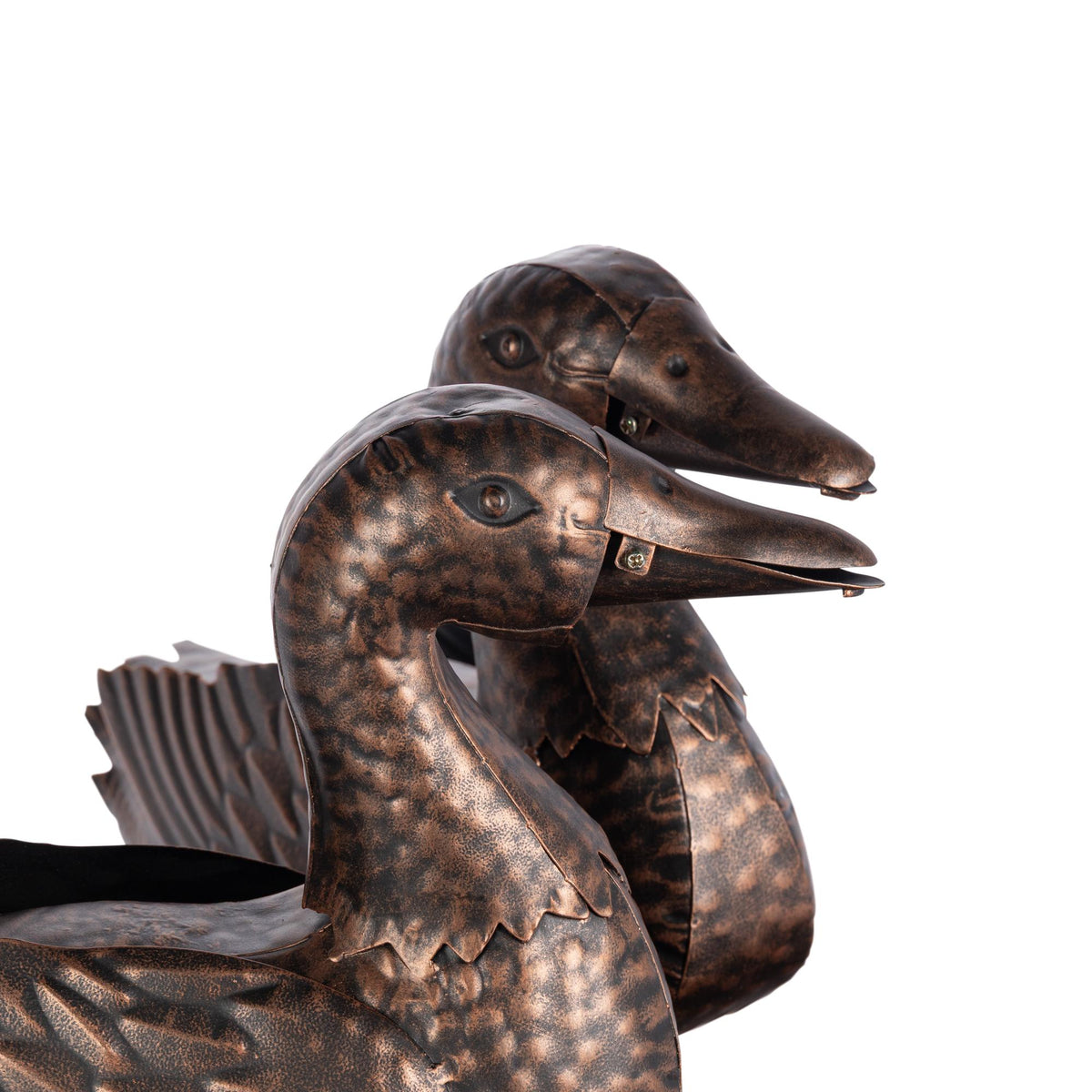 Folk Art Duck Fountain, Black Bronze