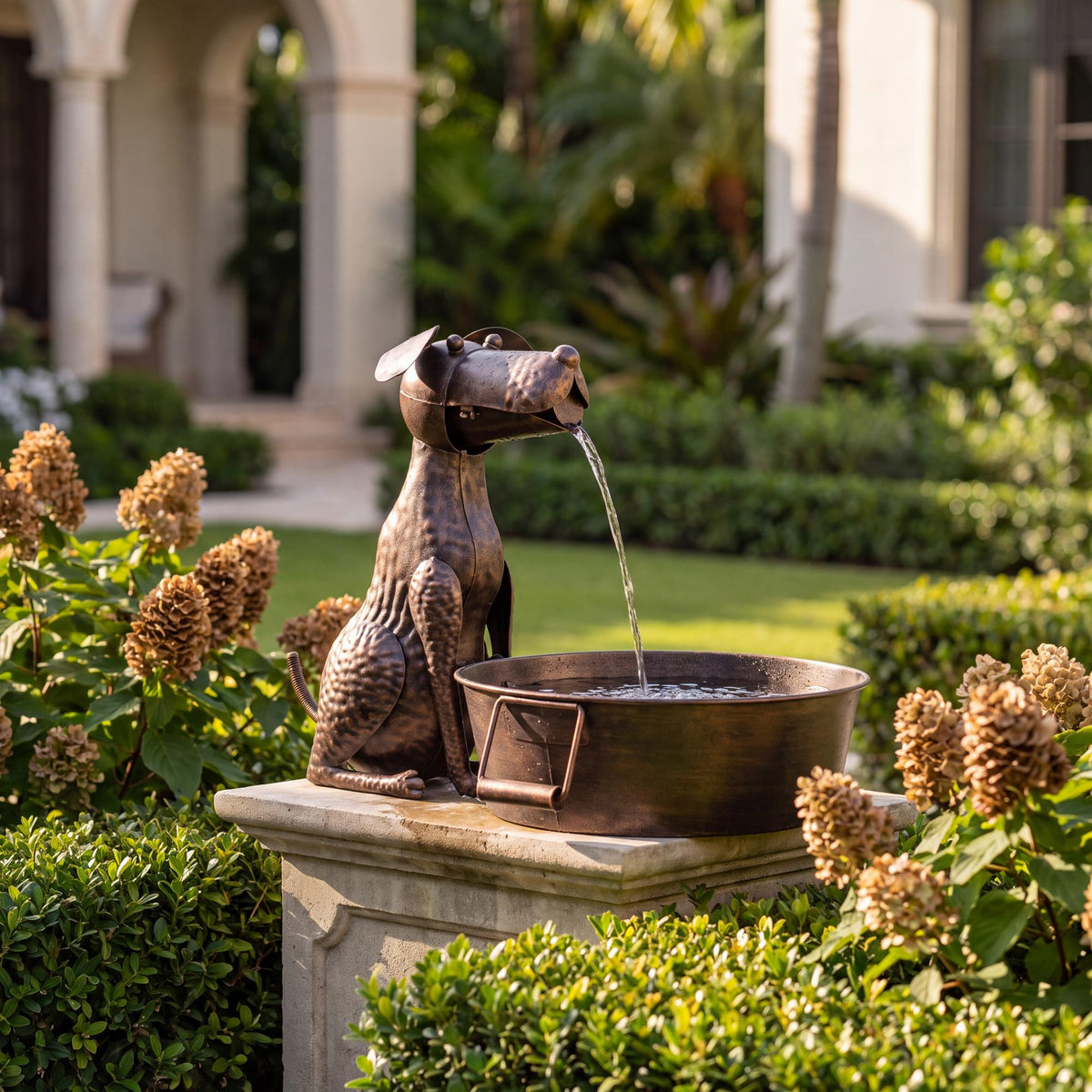 Best Friend Fountain, Black Bronze