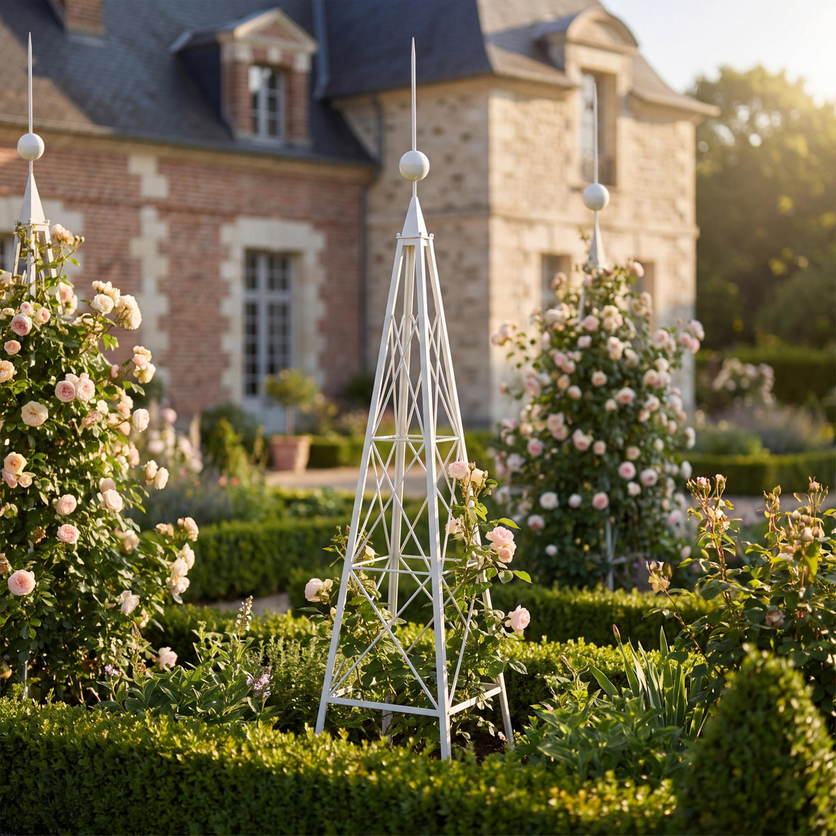 Metal Garden Trellis, Soft White