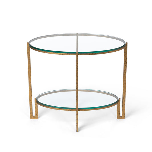 Naomi Iron and Glass Side Table