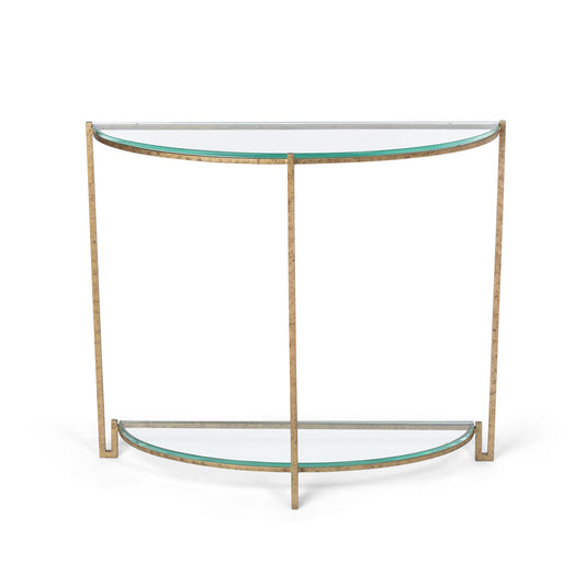 Naomi Iron and Glass Demi Lune Table by Park Hill Collection