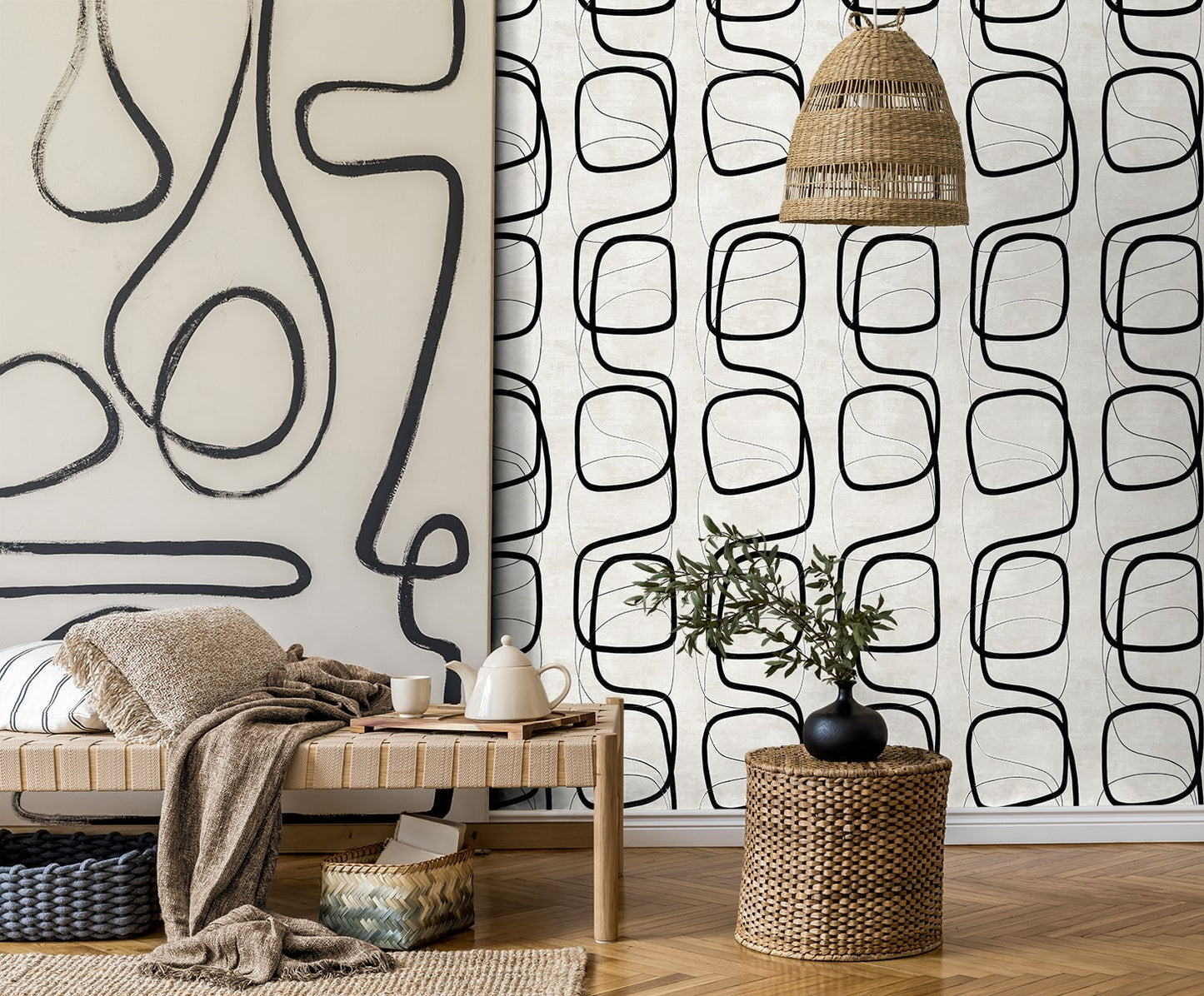 Geometric Textures Forcella Geometric Unpasted Wallpaper
