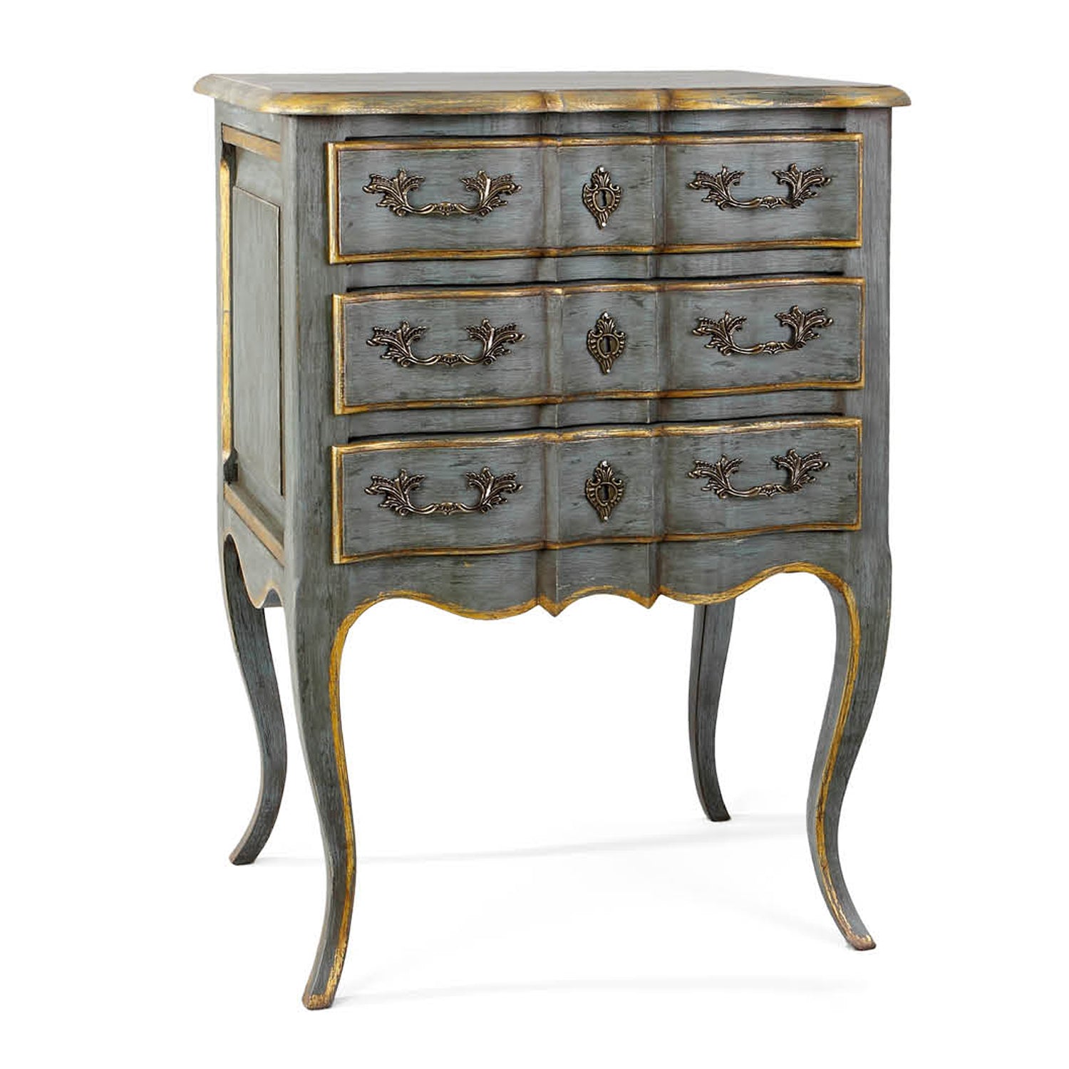 Roosevelt 3 Drawer Dresser/Nightstand in Blue Maison de Kristine Roosevelt 3 Drawer Dresser/Nightstand in Blue Maison de Kristine