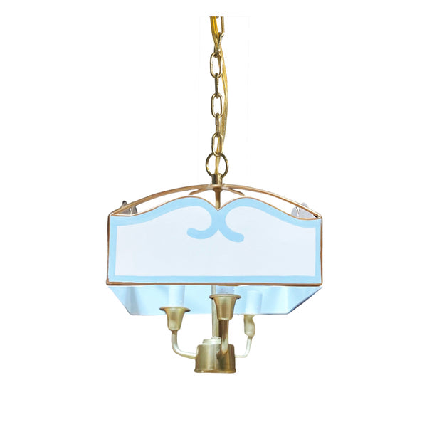Perry Pendant Chandelier in Blue by Dana Gibson