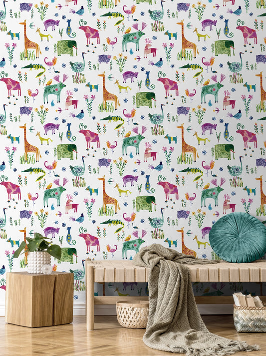 Animals Peel and Stick Removable Wallpaper