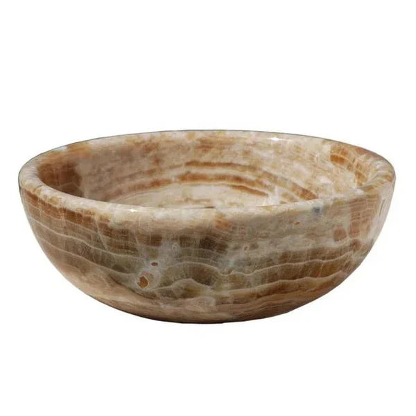 Honey Onyx Translucent Natural Stone Above Vanity Bathroom Vessel Sink Polished