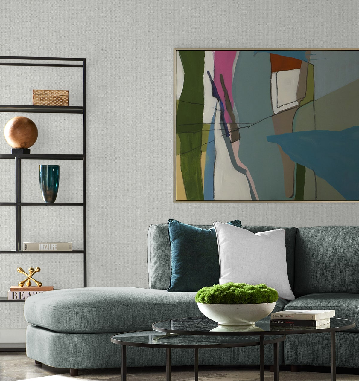 Kaya Faux Paperweave Embossed Vinyl Unpasted Wallpaper