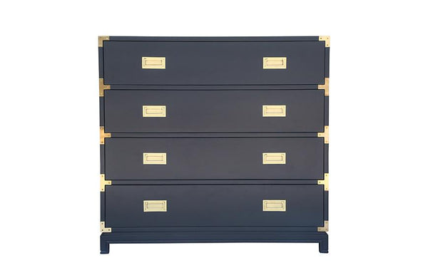 Ave Home Large Carlyle Campaign Dresser in Navy