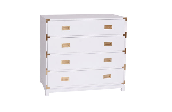 Carlyle Large Campaign Dresser in White by AVE Home