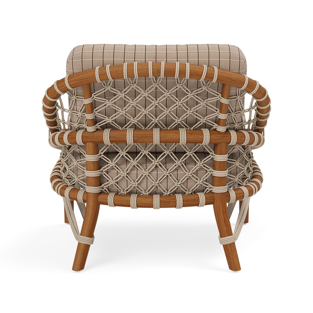 Castelo Outdoor Lounge Chair Clyde Beige Plaid