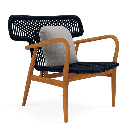 Garrison Outdoor Wing Chair - Havel Gray Dove Outdoor Performance Velvet Cushion