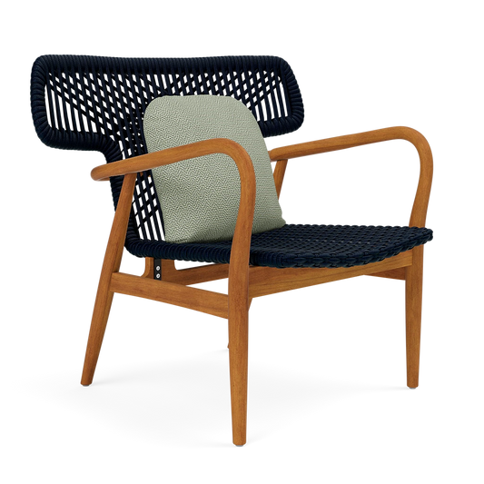 Garrison Outdoor Wing Chair - Tanaro Jade Performance Woven Fabric