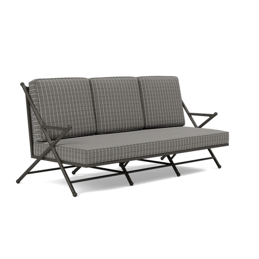 Balta Sofa Clyde Charcoal Plaid High-Performance Fabric