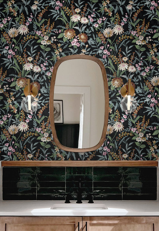 Vintage Floral Peel and Stick Removable Wallpaper