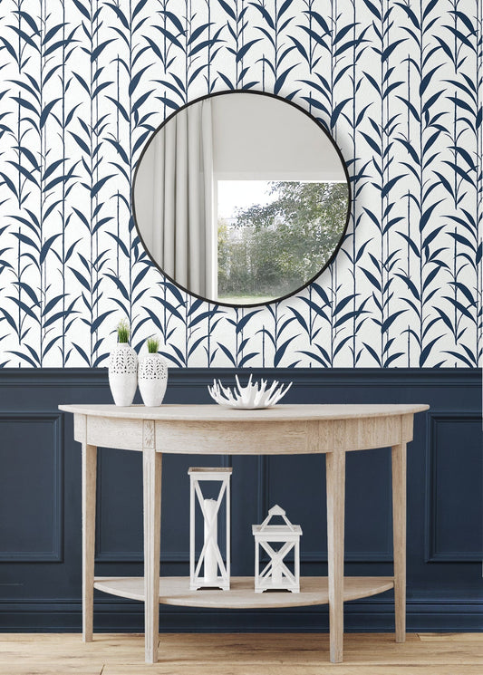 Bamboo Silhouette Premium Screen Printed Peel and Stick Removable Wallpaper