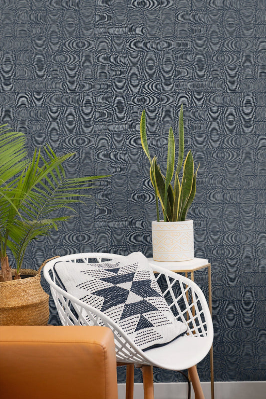 Organic Squares Geometric Premium Peel and Stick Removable Wallpaper