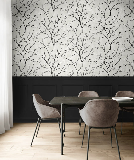 Tree Silhouette Premium Peel and Stick Removable Wallpaper