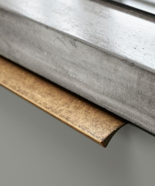 Tab Antique Brass "Edge" Finger Drawer Pulls