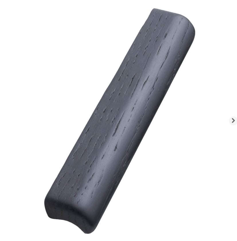 Black Stained Oak "Glove" Wood Drawer Handles