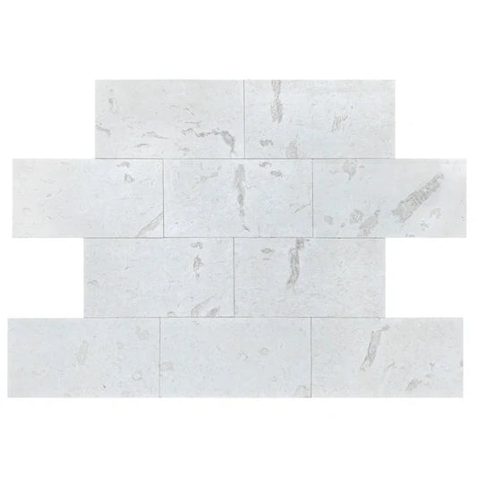 Shell Stone White Fossil Limestone Tumbled Pavers - Full Truckload