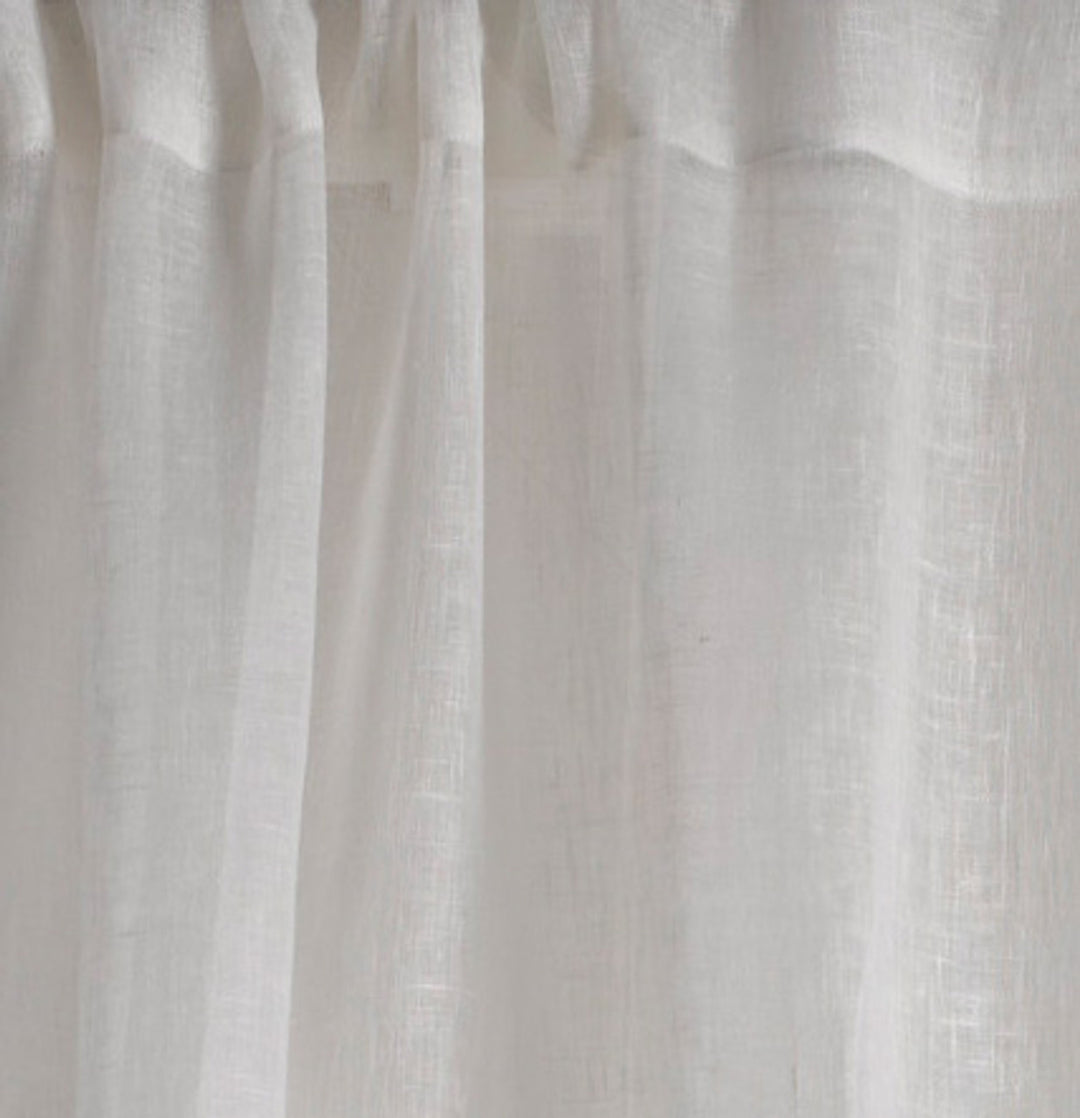 Solid Ivory Linen Gauze Window Curtain