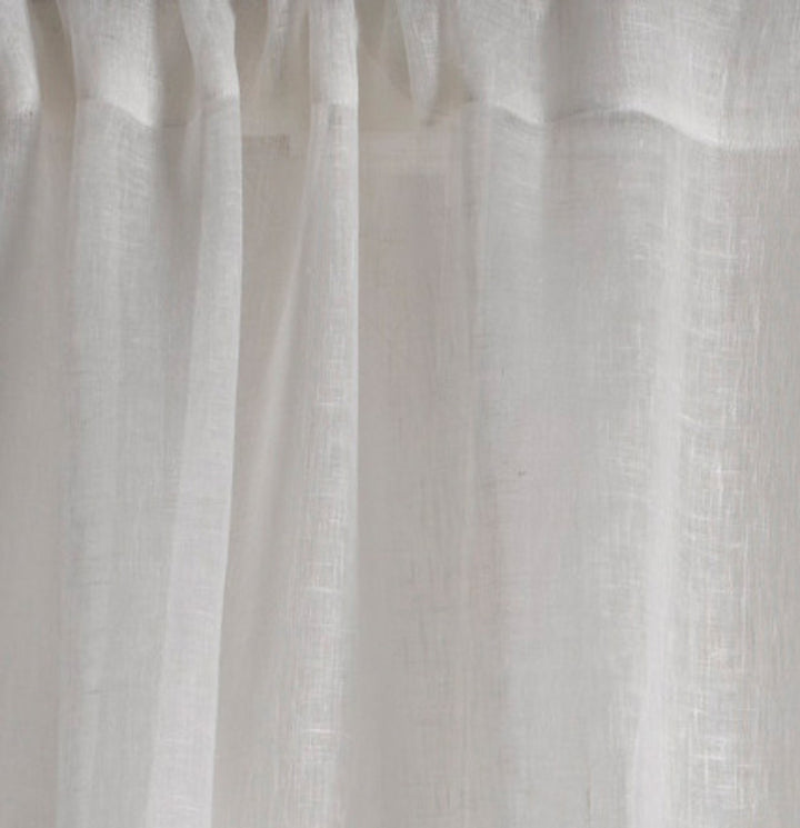 Solid Ivory Linen Gauze Window Curtain
