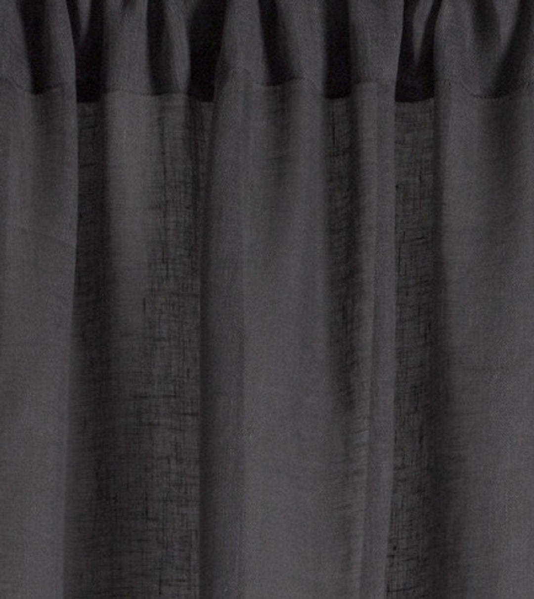 Solid Slate Grey Linen Gauze Window Curtain