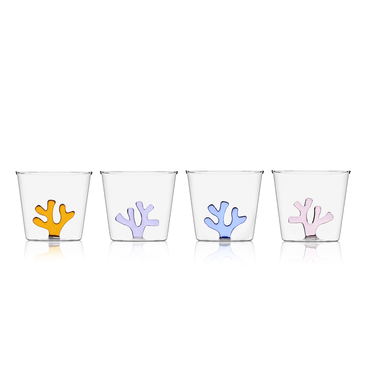 Funky Colorful Water Tumblers - Set of 4