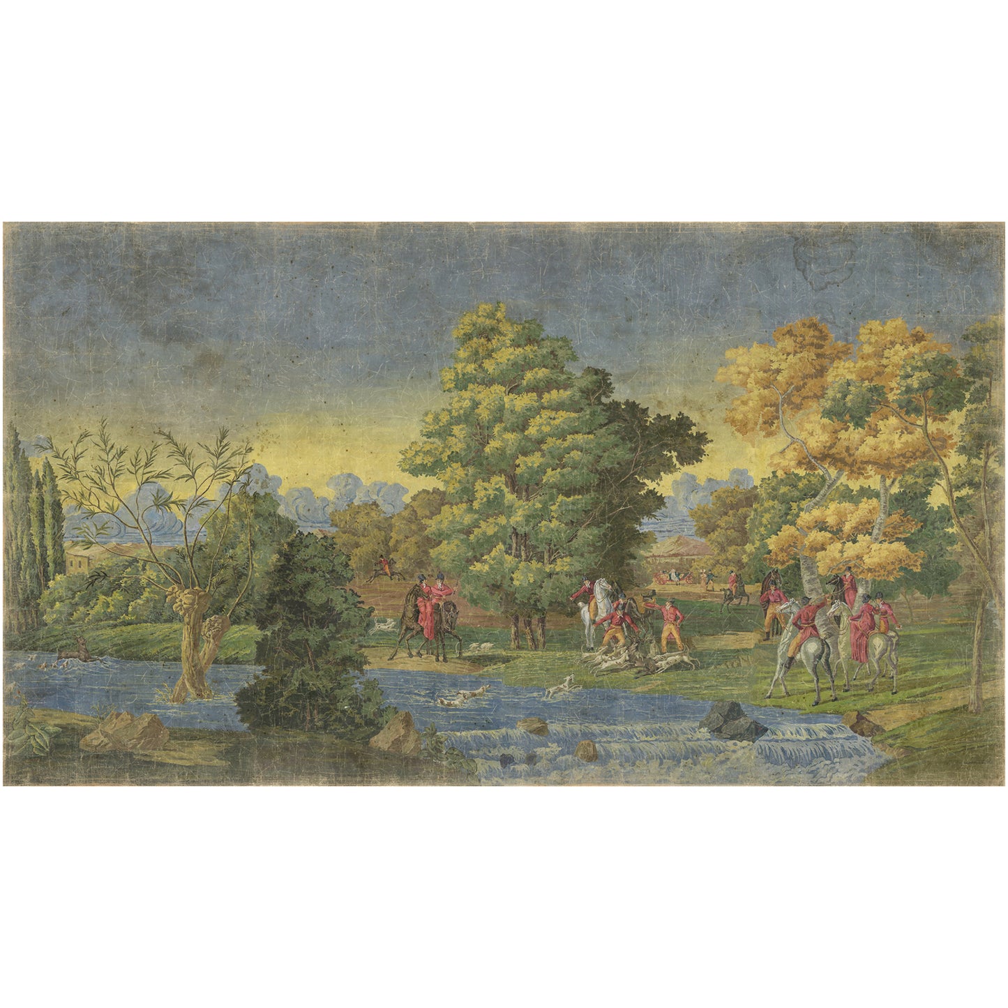 Stag Hunt Wall Panel French Market Collection