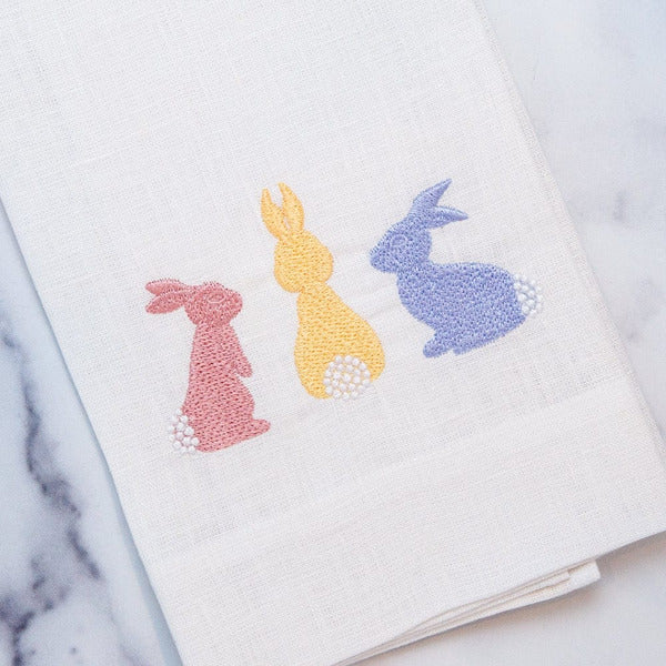 Easter Bunny Trio Linen Towel