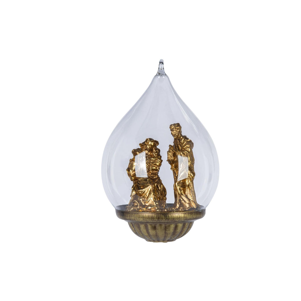 5.75"H Glass Nativity Ornament